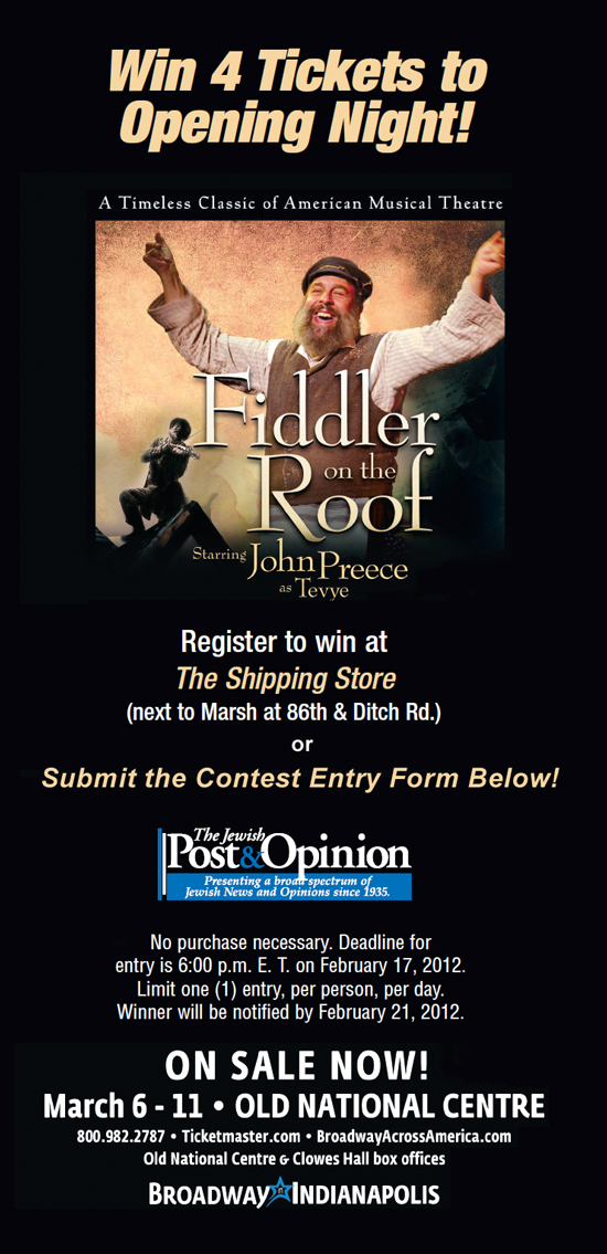 Win 4 Tickets to Opening Night of Fiddler on the Roof